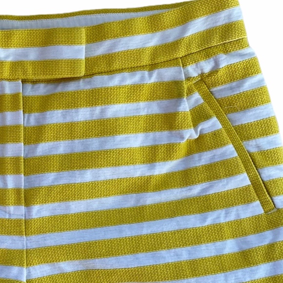 J. Crew Yellow/White Textured Striped Shorts - Picture 5 of 6